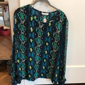 Equipment Snake Print Blouse